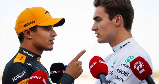 Норрис и Расселл сцепились во время интервью после квалификации в Катаре — Пиастри взял поул