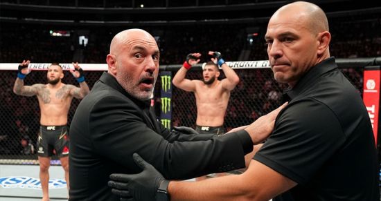 «Такого ещё не было»: Джо Рогана развернули от клетки после ничьей на UFC 323