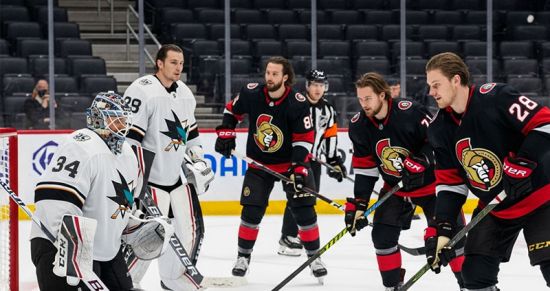 В Вегасе — «без касок»: «Сан‑Хосе» и «Оттава» раскатались без шлемов — нарушили ли правила НХЛ?