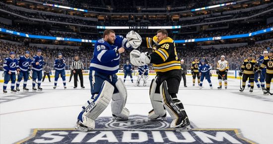 Вратарская драка в «Стадионной серии»: Василевский и Свэйман сошлись в центре площадки