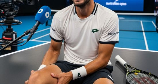 Жара в Мельбурне довела до судорог: Дардери свело ногу в эфире после победы над Хачановым