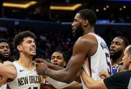 Драка в матче «Пеликанс» — «Санз»: Альварадо — 2 игры дисквала, Уильямс — одна