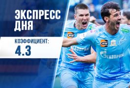 Экспресс дня на 30-й тур РПЛ с кэфом 4.30 на 17 мая от «Куш в спорте»
