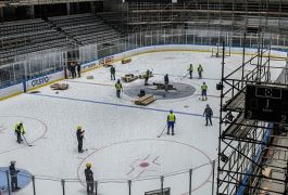 Олимпийская арена в Милане — ещё стройка: странные размеры льда, прогресс и каски повсюду