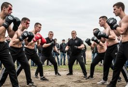 «Стенка на стенку» 5 на 5: в сети показали организованный бой фанатов России и Польши