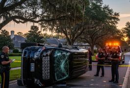 Тайгер Вудс перевернул «Ленд Ровер» во Флориде: задержан по подозрению в опьянении и порче имущества