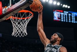 Вембаньяма поставил на постер Бронни Джеймса: зверский данк в матче с «Лейкерс»