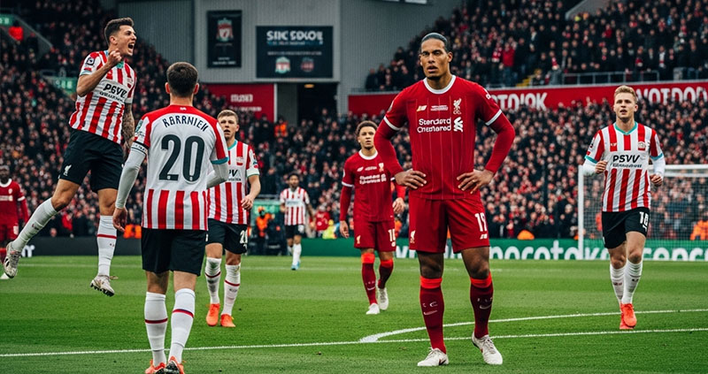 Ливерпуль не может забить: 1 гол при 6,59 ожидаемых за три матча — разгром от ПСВ и критика Слота