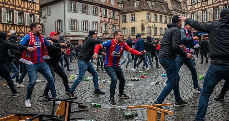 Кристал Пэлас принес извинения за драку фанатов в Страсбурге перед матчем Лиги конференций