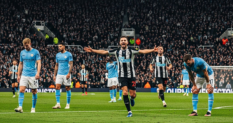 «Ньюкасл» побеждает чемпиона: дубль Барнса и ошибки «Сити»