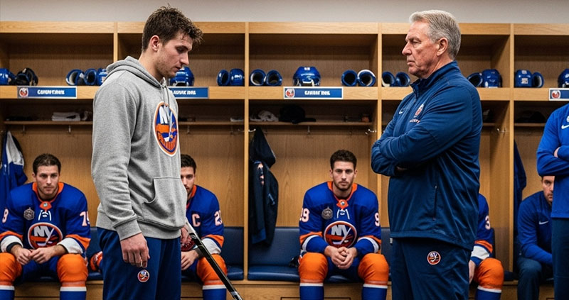 Барзал пропустит матч «Айлендерс» за опоздание на тренировку.