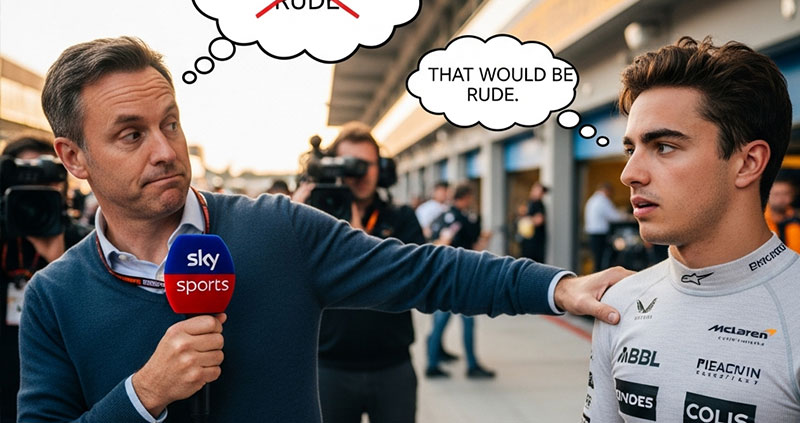 Журналист «Скай Спортс» отказался от провокационного вопроса к Пиастри