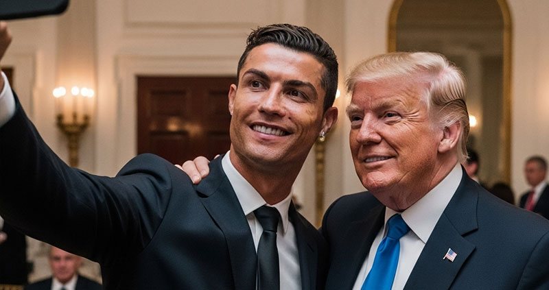 Роналду без фанатов в Белом доме: шутка Трампа про сына