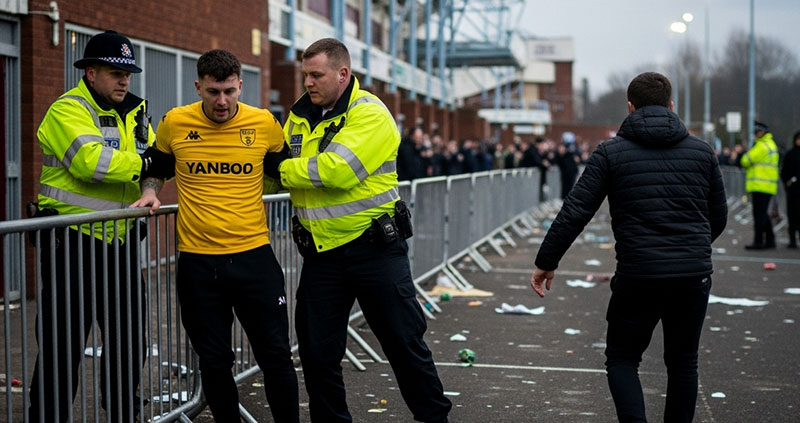 Беспорядки на матче Астон Виллы и Янг Бойз: двое задержаны, игру останавливали