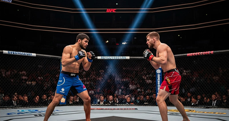 Мовсар Евлоев и Лерон Мерфи на ринге.