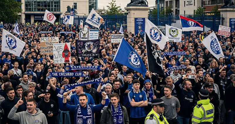 Фанаты Челси выходят на протест против владельцев из-за отсутствия результатов