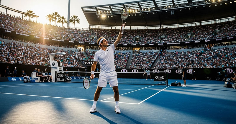 Федерер снова на корте в Мельбурне: одна тренировка — и весь турнир его