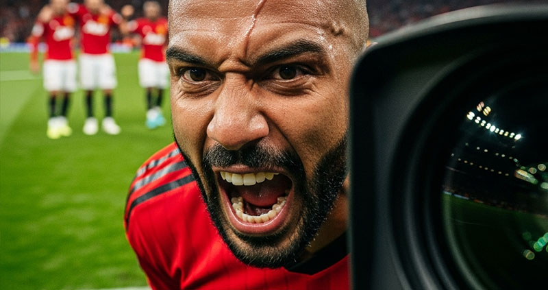 Герой Манчестер Юнайтед Кунья рискует дисквалификацией за крик в камеру после гола Арсеналу