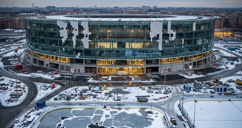 Дыры в фасаде и во льду: как арена Милана провела первый тест перед Олимпиадой