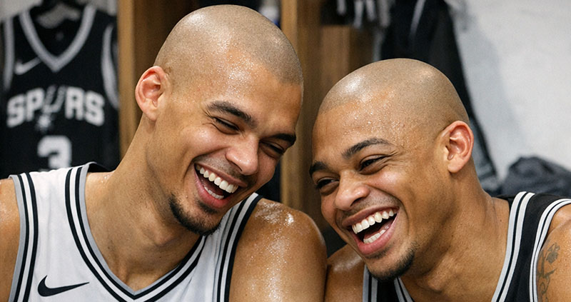 Вембаньяма и Келдон Джонсон бреют друг другу головы после поражения