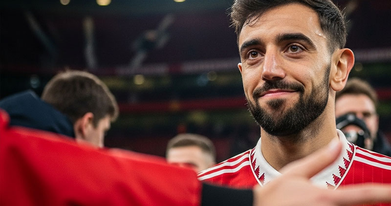 Фанат МЮ попросил Фернандеша позвать Рубена Невеша зимой — капитан загадочно улыбнулся