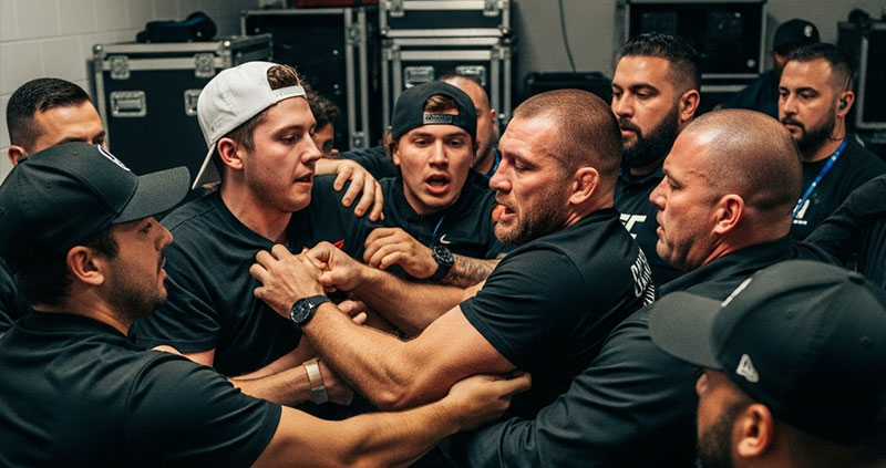 Стример Джек Доэрти поспорил с Андреем Орловским за кулисами боя Джошуа — Пола