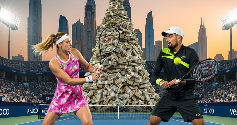 Сколько заплатили Соболенко и Кирьосу за Битву полов в Дубае? Организаторы удивили ответом