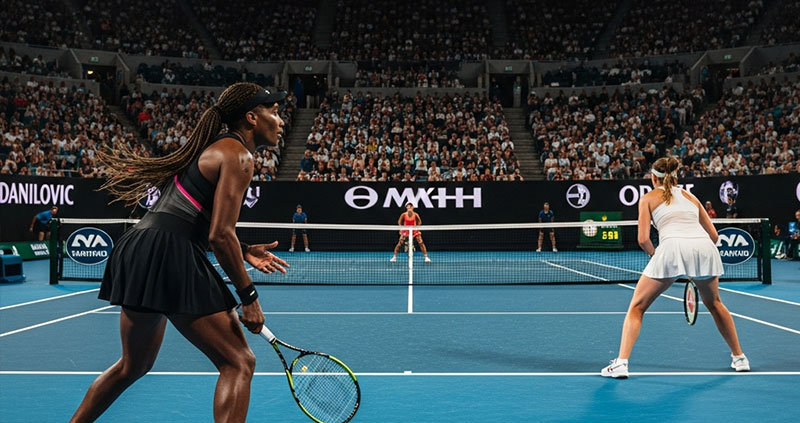 Битва времён: 45-летняя Винус вела 4:0, но уступила Данилович в Мельбурне