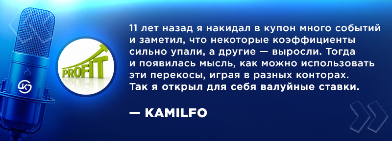 Камильфо когда начал ставки
