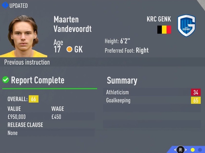 Maarten Vandevoordt FIFA20
